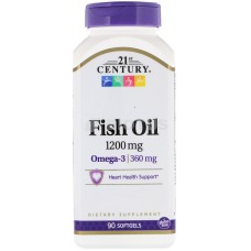 21st Century Fish Oil 1200 mg 90 softgels