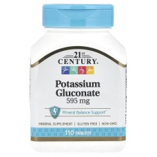 21st Century Potassium Gluconate 595 mg 110 tabs