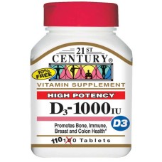21st Century D3-1000 IU 110 tabs