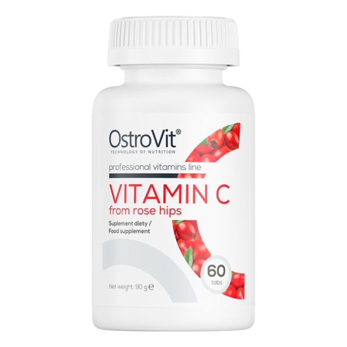 OstroVit Vitamin C from Rose Hips 60 таблеток, вітамін з екстрактом шипшини