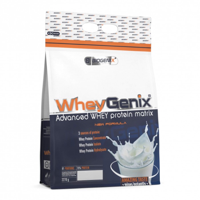 Biogenix Whey Genix 2270 грам, сироватковий концентрат (WPC), ізолят (WPI) та гідролізат (WPH)