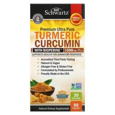 BioSchwartz Turmeric Curcumin with Bioperine 1500 mg 90 капсул, екстракт кореня куркуми + BioPerine