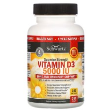 BioSchwartz Superior Strength Vitamin D3 5000 IU 360 softgels