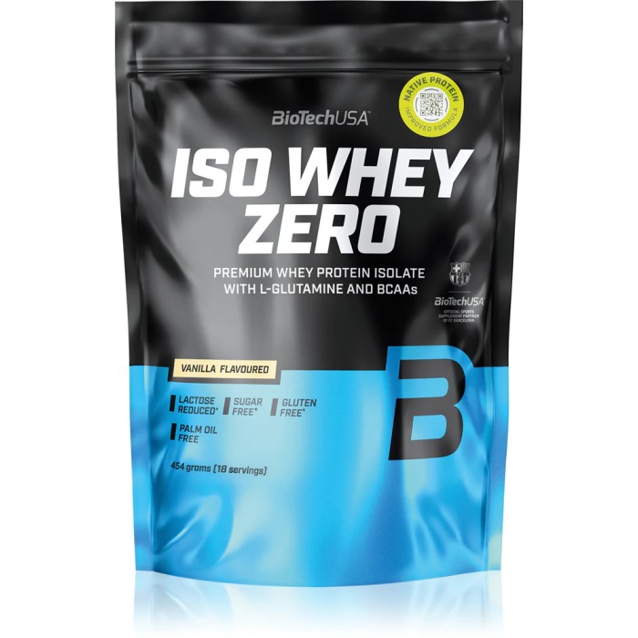 Biotech USA Iso Whey Zero 454 грам, сироватковий протеїн (пошкодження упаковки)