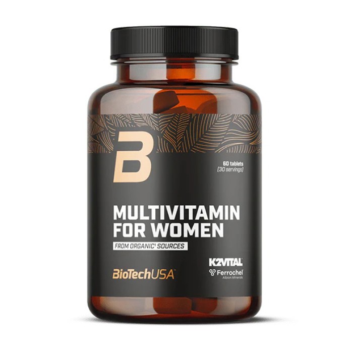Biotech USA Multivitamin For Women from organic sources 60 таблеток, мультивітаміни для жінок з органічних джерел