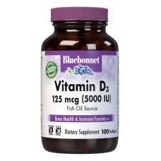 Bluebonnet Nutrition Vitamin D3 125 mcg 5000 IU 100 softgels