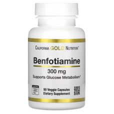 California Gold Nutrition Benfotiamine 300 mg 90 veg caps