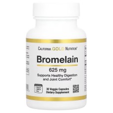 California Gold Nutrition Bromelain 625 mg 30 veg caps