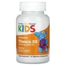 California Gold Nutrition Vitamin D3 500 IU 90 chewable tabs