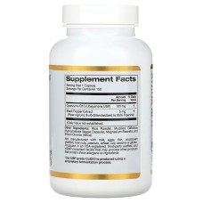 California Gold Nutrition CoQ10 100 mg with BioPerine 150 веганських капсул, коензим Q10 з екстрактом чорного перцю