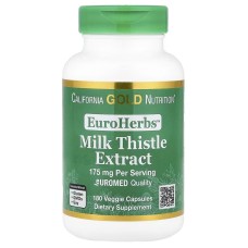 California Gold Nutrition EuroHerbs™ Milk Thistle Extract Euromed Quality 175 mg 180 caps