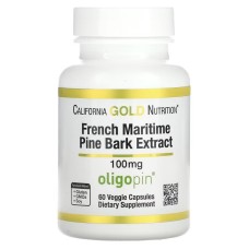 California Gold Nutrition French Maritime Pine Bark Extract 100 mg 60 veg caps