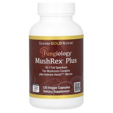 California Gold Nutrition Fungiology MushRex Plus Immune Assist™ Micron 120 veg caps