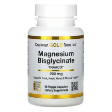 California Gold Nutrition Magnesium Bisglycinate 200 mg 60 caps 
