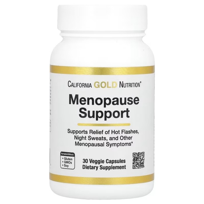 California Gold Nutrition Menopause Support 30 вегетаріанських капсул, суміш екстрактів