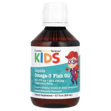 California Gold Nutrition Kids Liquids Omega-3 Fish Oil Lemon Naturally Flavored 200 ml