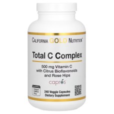 California Gold Nutrition Total C Complex 500 мг 240 рослинних капсул, комплекс із вітаміном C