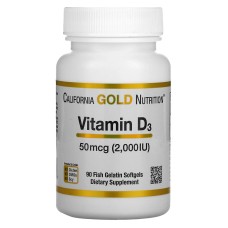 California Gold Nutrition Vitamin D3 2000 IU 90 softgels