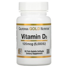 California Gold Nutrition Vitamin D3 5000 IU 90 softgels