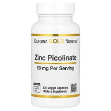 California Gold Nutrition Zinc Picolinate 50 mg 120 veg caps