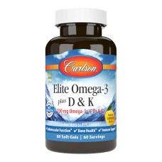 Carlson Elite Omega-3 Plus D & K 60 softgels