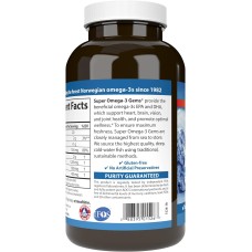Carlson Super Omega-3 1200 mg 180 м'яких капсул, норвезький риб'ячий жир