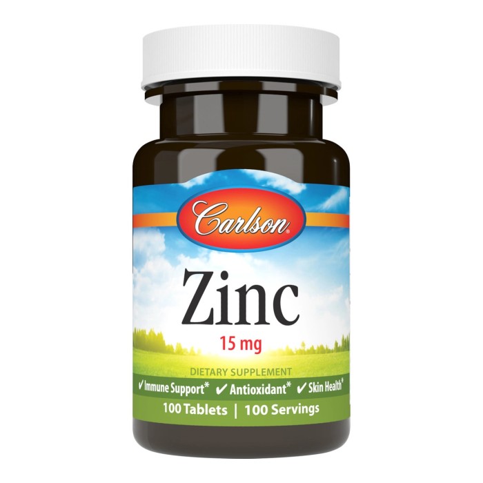 Carlson Zinc 15 mg 100 таблеток, цинк