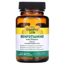 Country Life Benfotiamine 60 капсул, бенфотіамін