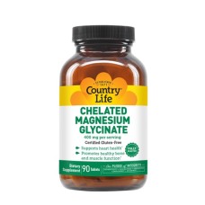 Country Life Chelated Magnesium Glycinate 90 tabs