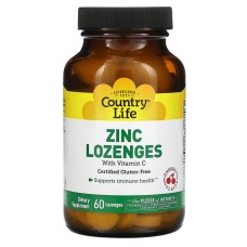 Country Life Zinc With Vitamin C 60 lozenges