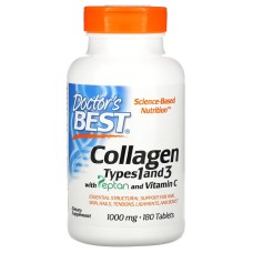 Doctor's Best Collagen Types 1&3 with Peptan and Vitamin C 1000 mg 180 tabs