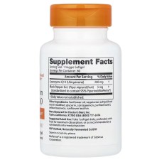  Doctor's Best CoQ10 200 mg with BioPerine 60 м’яких овочевих капсул, коензим Q10 з екстрактом чорного перцю