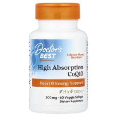 Doctor's Best CoQ10 200 mg with BioPerine 60 veggie softgels