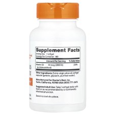 Doctor's Best Vitamin D3 2000 IU 180 капсул, вітамін Д