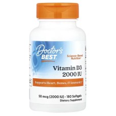 Doctor's Best Vitamin D3 2000 IU 180 softgels