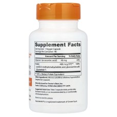 Doctor's Best Fully Active Folate 400 mcg 90 капсул, метилфолат