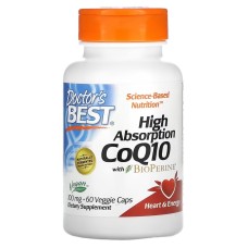 Doctor's Best CoQ10 100 mg with BioPerine 60 veggie caps