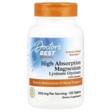 Doctor's Best High Absorption Magnesium 200 mg 120 tabs