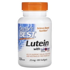 Doctor's Best Lutein 20 mg 180 м'яких капсул, лютеїн і зеаксантин