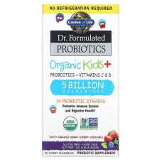 Garden of Life Dr. Formulated Probiotics Organic Kids + Berry Cherry 30 yummy chewables