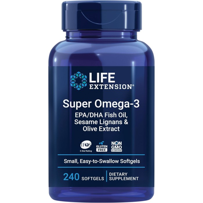 Life Extension Super Omega-3 240 м'яких капсул, риб'ячий жир