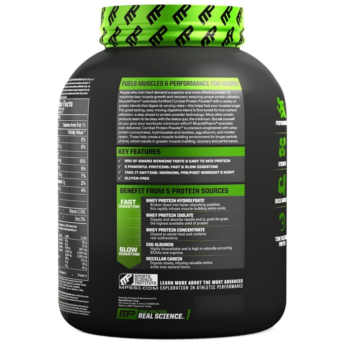 MusclePharm Combat Protein 1814 грам, сироватковий протеїн