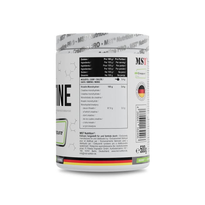 MST Creatine PRO with Creapure® 500 грам, високоякісний креатин