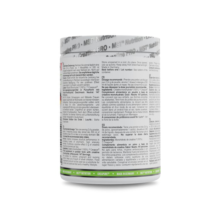 MST Creatine PRO with Creapure® 500 грам, високоякісний креатин