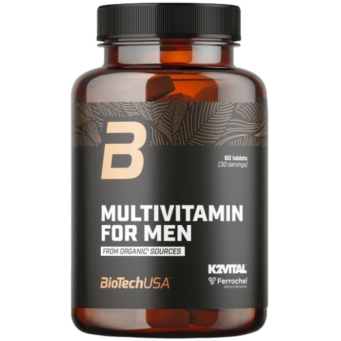 Biotech USA Multivitamin For Men from organic sources 60 таблеток, мультивітаміни для чоловіків з органічних джерел
