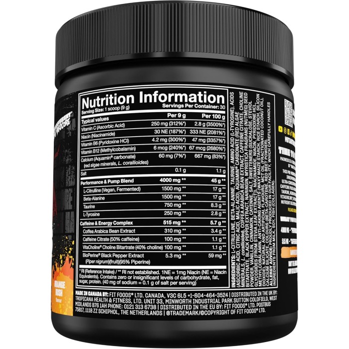 Mutant Madness Pre Workout 270 грам, передтренувальний комплекс