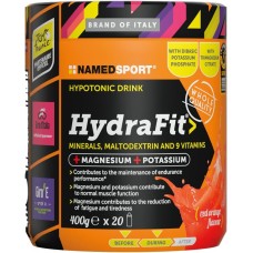 Namedsport HydraFit 400 грам + Sportbottle 550 мл, гіпотонічний напій зі смаком апельсина та спортивна пляшка