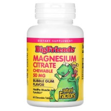 Natural Factors Big Friends Magnesium Citrate 50 mg 60 chewable tabs