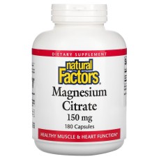 Natural Factors Magnesium Citrate 150 mg 180 caps