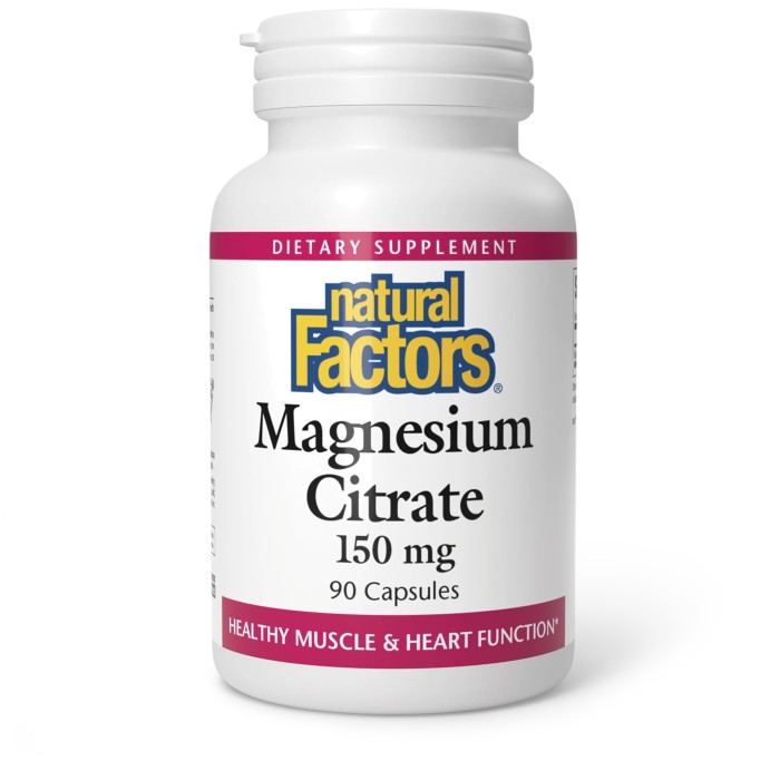 Natural Factors Magnesium Citrate 150 mg 90 капсул, цитрат магнію